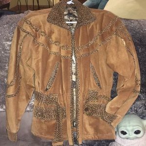 Conexion Authentic Suede leather jacket VTG NWOT